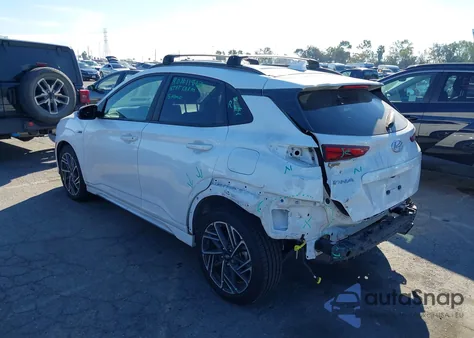 2022 Hyundai Kona N Line z USA, uszkodzony, nr VIN KM8K3CA3XNU781289